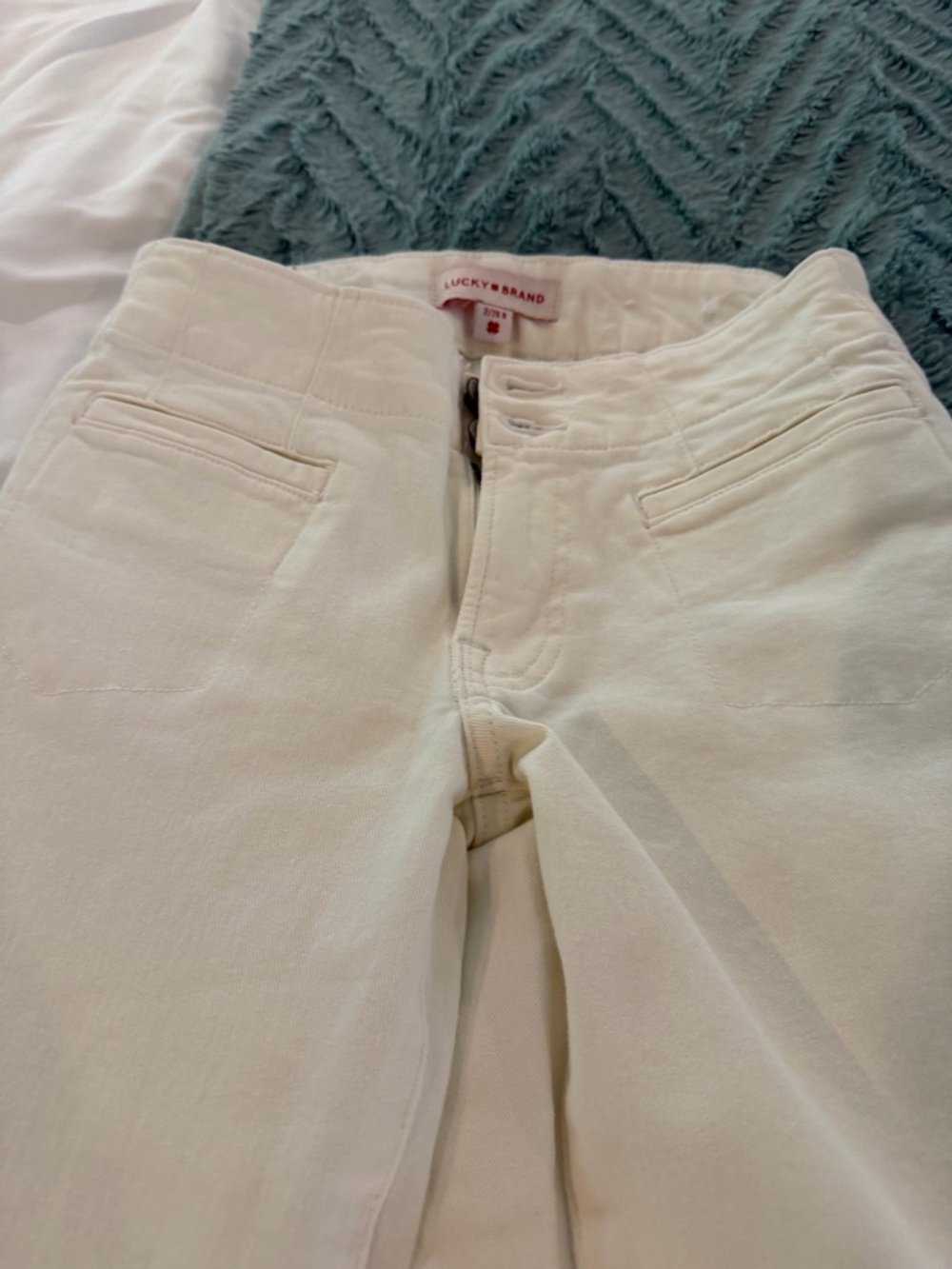 Lucky Brand White High-Rise Jeans